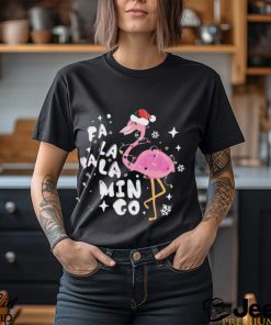 Flamingo Santa Christmas Lights Shirt