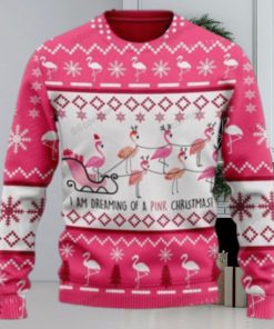 Flamingo Sleigh I’m Dreaming Of A Pink Ugly Sweater