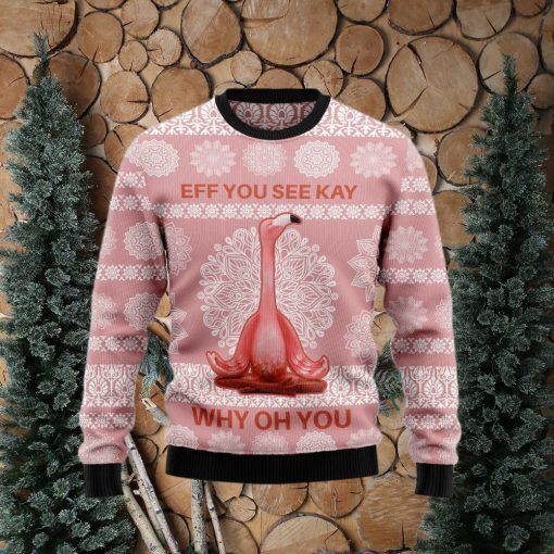 Flamingo Why Oh You Ugly Christmas Sweater Gift Men Women