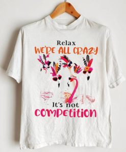 Flamingo we are all crazy it’s not competition shirt