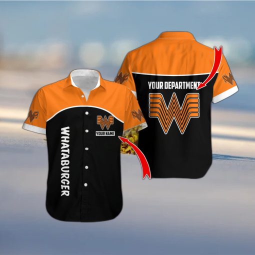 Fleece whataburger Personalized Name Brand Trendy All Over Print Hawaiian Shirt Men And Women Gift