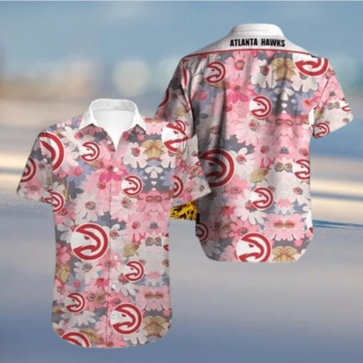 Floral Aloha NBA Atlanta Hawks Hawaiian Shirt Gift For Basketball Fans hawaiian shirt