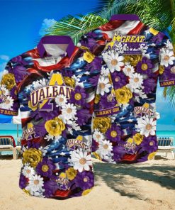 Floral Aloha NCAA Albany Great Danes Hawaiian Shirt Independence Day Gift For Beach Lovers hawaiian shirt