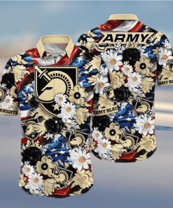 Floral Aloha NCAA Army Black Knights Hawaiian Shirt Independence Day