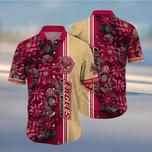 Floral Aloha NCAA Boston College Eagles Hawaiian Shirt Gift For Beach Lovers