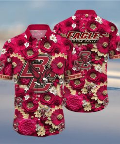 Floral Aloha NCAA Boston College Eagles Hawaiian Shirt Practical Beach Gift