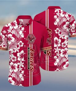 Floral Aloha NCAA Boston College Eagles Hawaiian Shirt Summer Gift For Friend