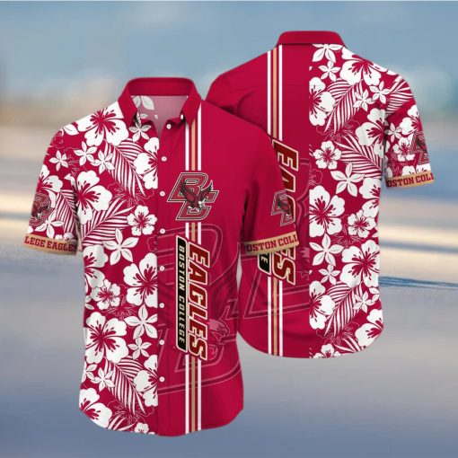 Floral Aloha NCAA Boston College Eagles Hawaiian Shirt Summer Gift For Friend