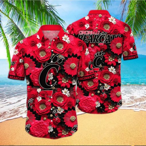 Floral Aloha NCAA Cincinnati Bearcats Hawaiian Shirt For Summer Lovers