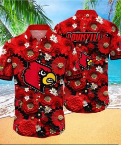 Floral Aloha NCAA Louisville Cardinals Hawaiian Shirt For Summer Lovers