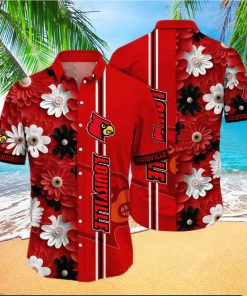 Floral Aloha NCAA Louisville Cardinals Hawaiian Shirt Summer Gift For Friend