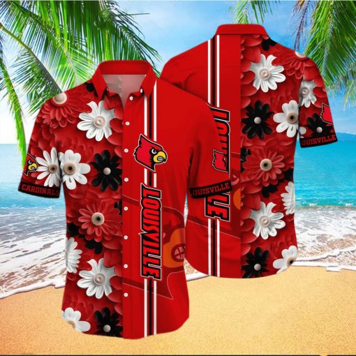 Floral Aloha NCAA Louisville Cardinals Hawaiian Shirt Summer Gift For Friend