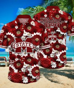 Floral Aloha NCAA Mississippi State Bulldogs Hawaiian Shirt Beach Gift For Him