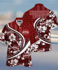 Floral Aloha NCAA Mississippi State Bulldogs Hawaiian Shirt Custom Name Gift For Boyfriend