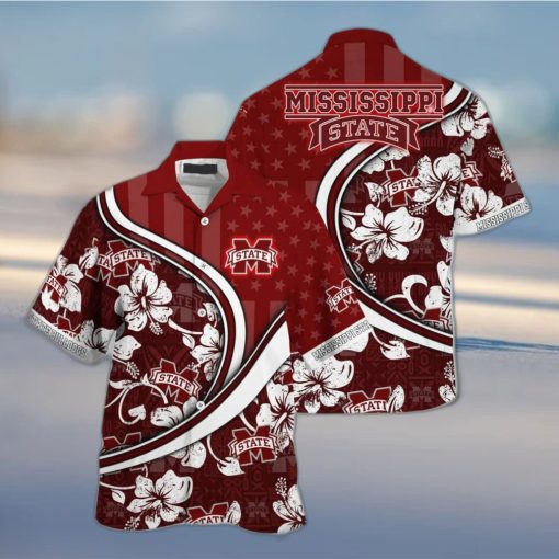 Floral Aloha NCAA Mississippi State Bulldogs Hawaiian Shirt Custom Name Gift For Boyfriend