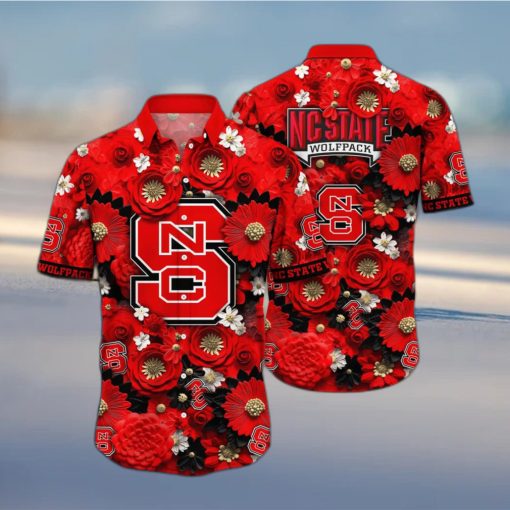 Floral Aloha NCAA NC State Wolfpack Hawaiian Shirt Gift For Beach Holiday