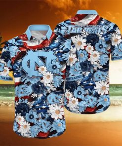 Floral Aloha NCAA North Carolina Tar Heels Hawaiian Shirt Independence Day