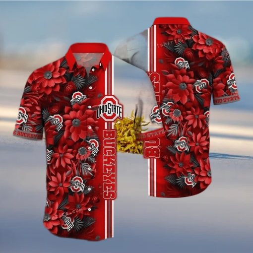 Floral Aloha NCAA Ohio State Buckeyes Hawaiian Shirt