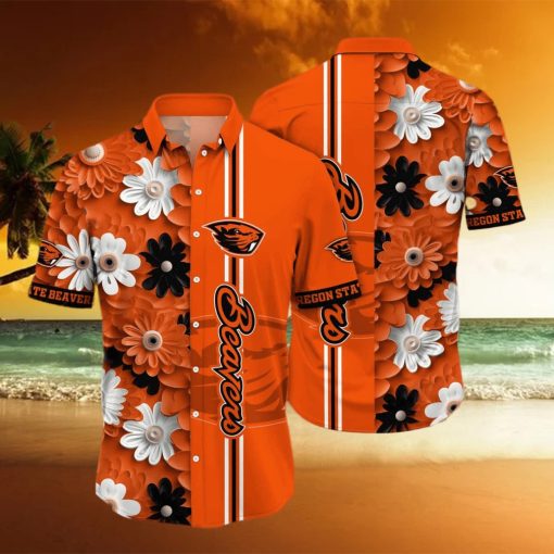 Floral Aloha NCAA Oregon State Beavers Hawaiian Shirt Gift For Beach Vacation