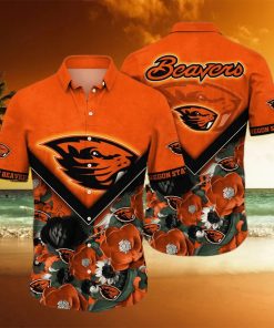 Floral Aloha NCAA Oregon State Beavers Hawaiian Shirt Summer Beach Gift