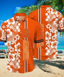 Floral Aloha NCAA Syracuse Orange Hawaiian Shirt Beach Lovers Gift