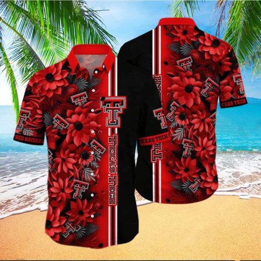 Floral Aloha NCAA Texas Tech Red Raiders Hawaiian Shirt Beach Gift For Friend