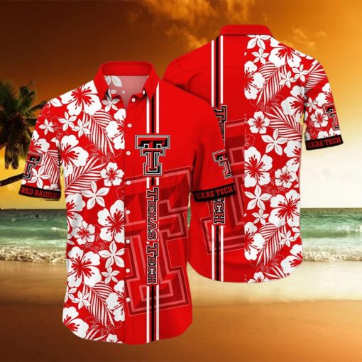 Floral Aloha NCAA Texas Tech Red Raiders Hawaiian Shirt Summer Beach Gift