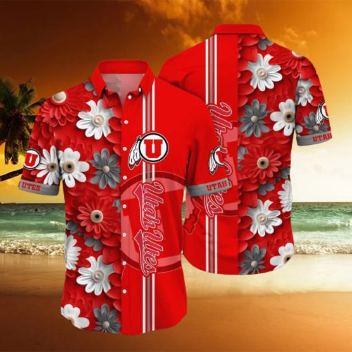 Floral Aloha NCAA Utah Utes Hawaiian Shirts