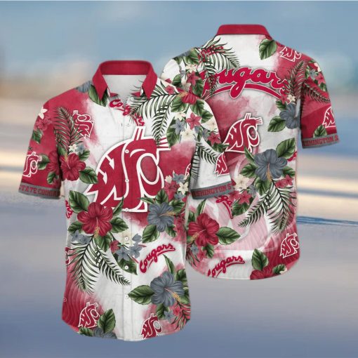 Floral Aloha NCAA Washington State Cougars Hawaiian Shirt Best Beach Gift