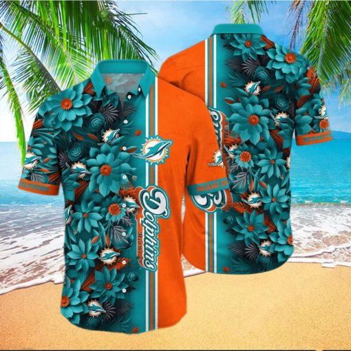 Floral Aloha NFL Miami Dolphins Hawaiian Shirt Beach Lovers Gift hawaiian shirt