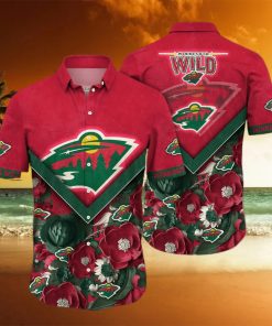 Floral Aloha NHL Minnesota Wild Hawaiian Shirt Gift For Beach Lovers hawaiian shirt