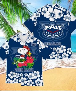 Florida Atlantic Owls Snoopy Champions Funny Hawaiian Shirt New For Fans Gift Christmas Holidays