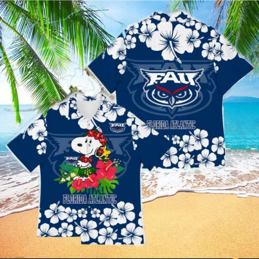 Florida Atlantic Owls Snoopy Champions Funny Hawaiian Shirt New For Fans Gift Christmas Holidays