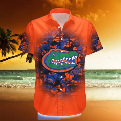 Florida Gators Hawaiian Shirt Camouflage NCAA Summer Custom Number And Name For Fans Gift hawaiian shirt