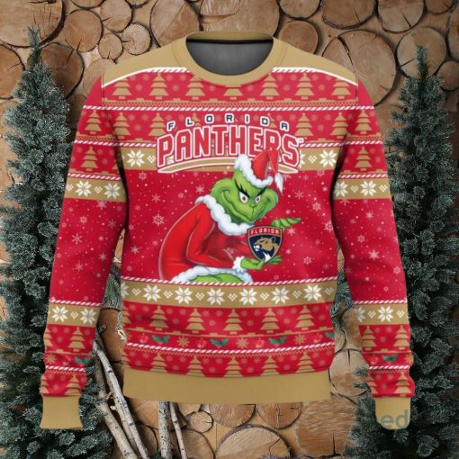 Florida Panthers Grinch AOP Ugly Christmas Sweater Christmas Gift For Men And Women