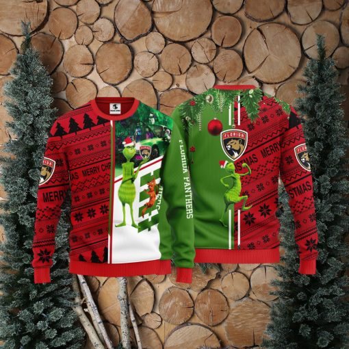 Florida Panthers Grinch & Scooby doo Christmas Ugly Sweater