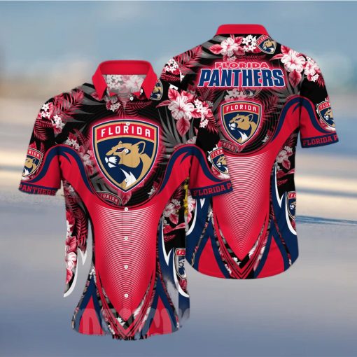 Florida Panthers NHL Floral Unisex Full Print Hawaiian Shirt