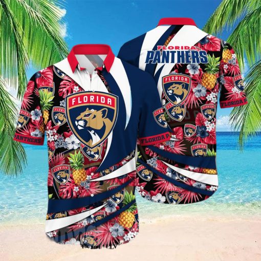 Florida Panthers NHL Flower All Over Printed Unisex Hawaiian Shirt