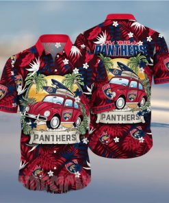 Florida Panthers NHL Flower Unisex Full Printed Hawaiian Shirt