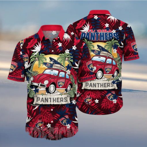 Florida Panthers NHL Flower Unisex Full Printed Hawaiian Shirt