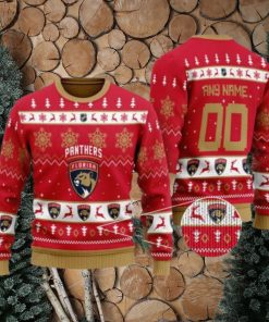 Florida Panthers Personalized Red Ugly Christmas Sweater