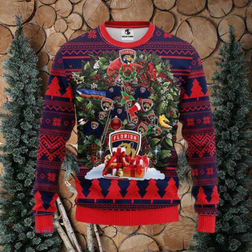 Florida Panthers Tree Ugly Christmas Fleece Sweater