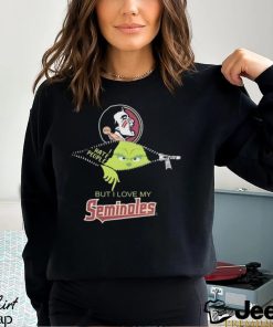 Florida State Seminoles Grinch Zipper I Hate People But I Love My Florida State Seminoles Christmas 2023 Tee Shirt