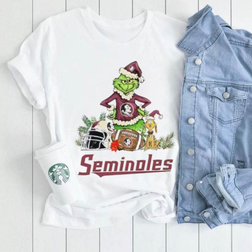 Florida State Seminoles Grinch and Max dog funny Christmas shirt