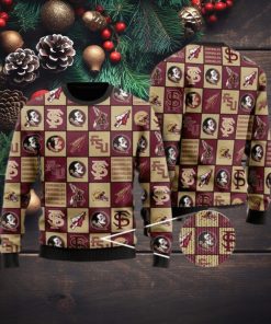 Florida State Seminoles Logos Ugly Christmas Sweater