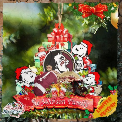 Florida State Seminoles Snoopy Christmas NCAA Ornament Personalized Your Family Name