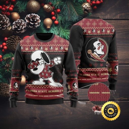 Florida State Seminoles Snoopy Dabbing Holiday Party Ugly Christmas Sweater