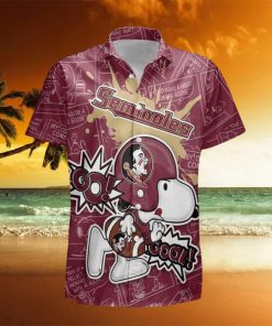 Florida State Seminoles Snoopy Peanut Team Playing Football Hawaiian Shirt