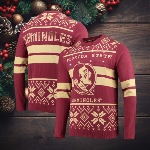 Florida State Seminoles Two Stripe Light Up Pullover Sweater