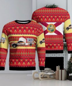 Florida, Volusia County Ems Christmas Ugly Sweater